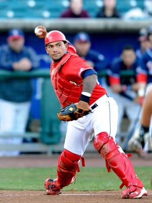 Lakewood BlueClaws catcher Deivi Grullon, shown last season, drove in an RBI single that would be the winning run against  the Kannapolis Intimidators on Wednesday, July 20.