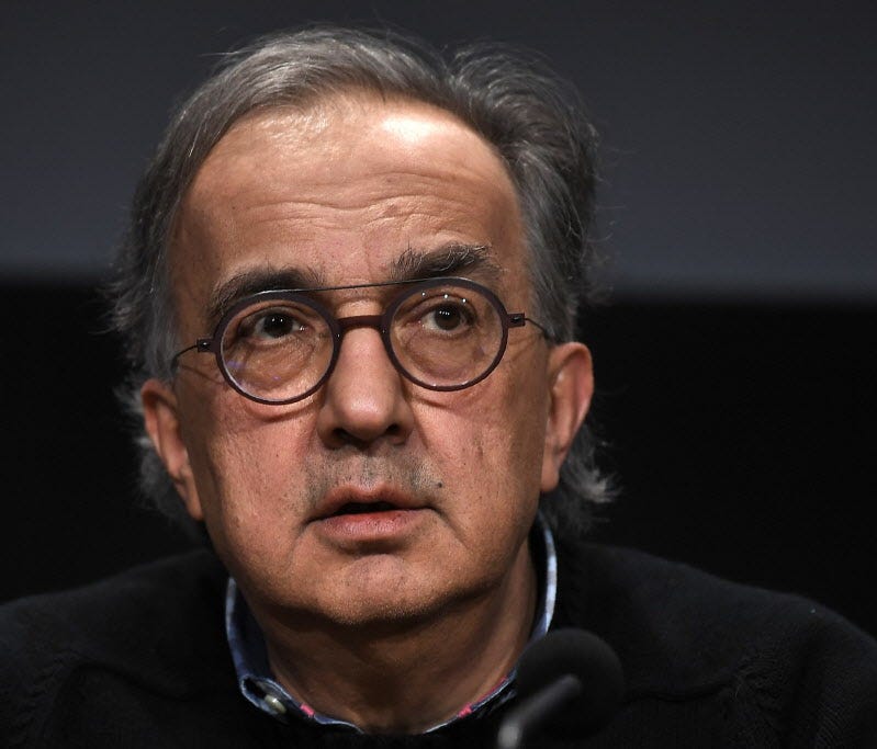 CEO of FIAT and Chairman of Ferrari, Sergio Marchionne, gives a speech during the presentation of the new Alfa Romeo Sauber Formula One Team car on Dec. 2.