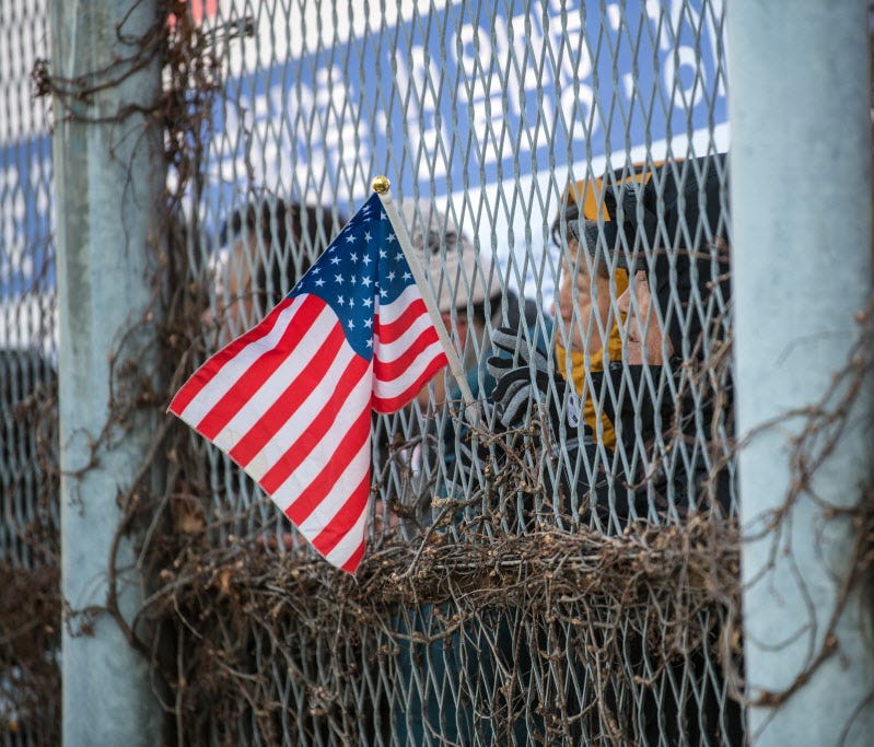 Anti-North Korea protesters on Feb. 6, 208, in Donghae, South Korea.