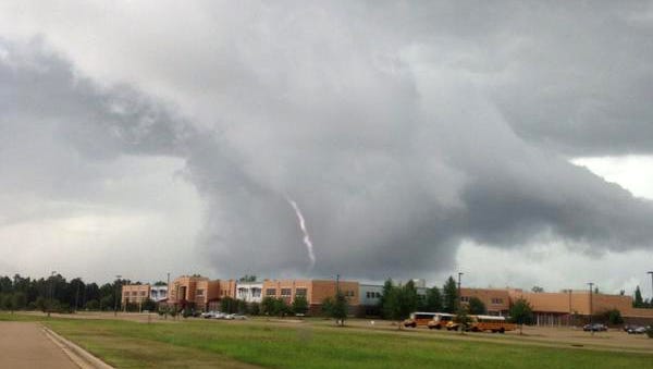 Multiple lightning strikes reported at Brandon High School.