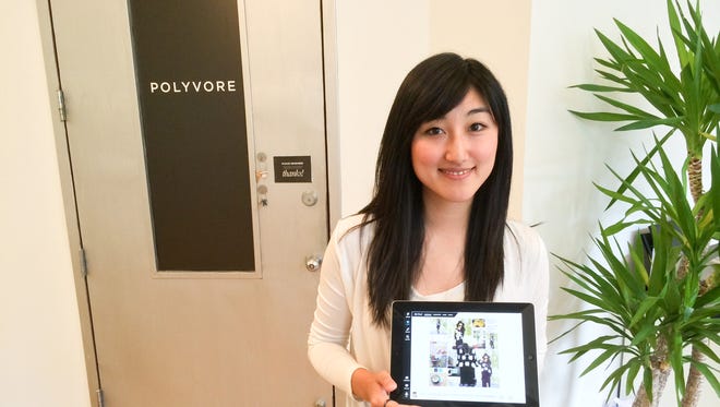 Polyvore CEO Jess Lee shows off its new iPad app.