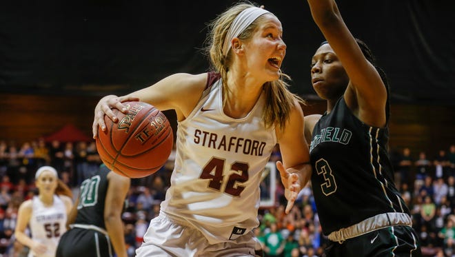 Strafford’s win Friday was a showcase of all-state senior Hayley Frank’s all-around talents. The Missouri recruit scored 24 points and grabbed 12 rebounds.