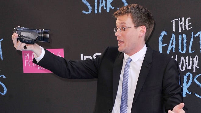 John Green makes a video before the New York City premiere of "The Fault in Our Stars."