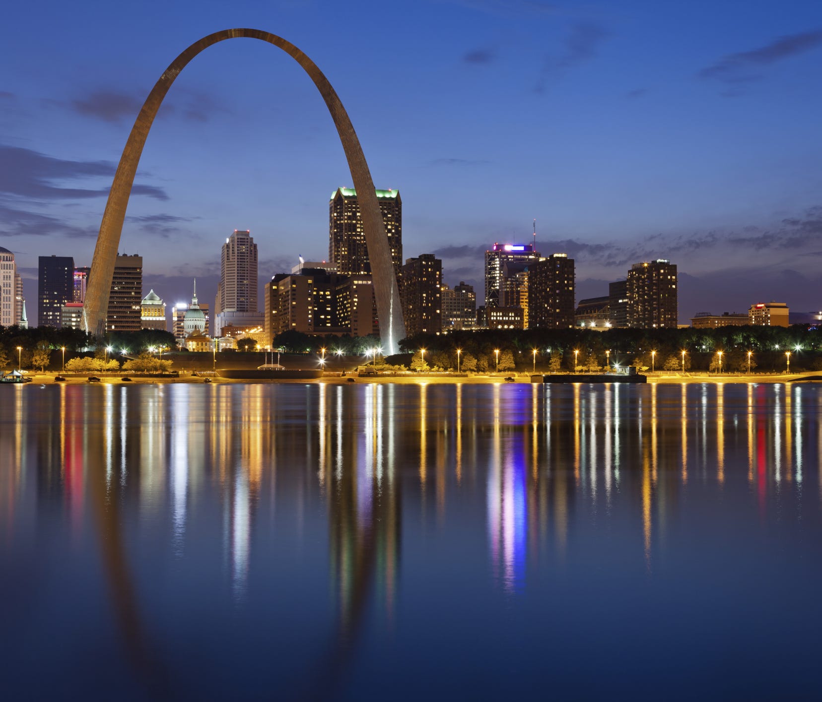 Missouri - The Gateway Arch, also known as the gateway to the west, is a great visual landmark and famously marks the St. Louis skyline since it was constructed in 1963.