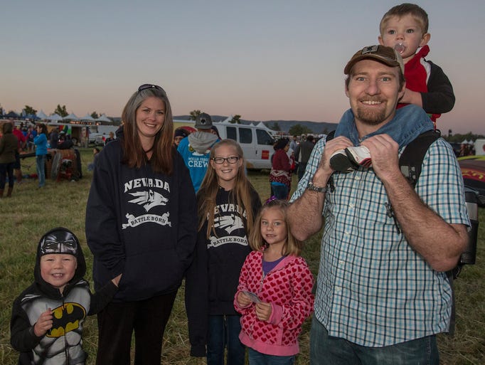 The Jensen family at the Great Reno Balloon Races held