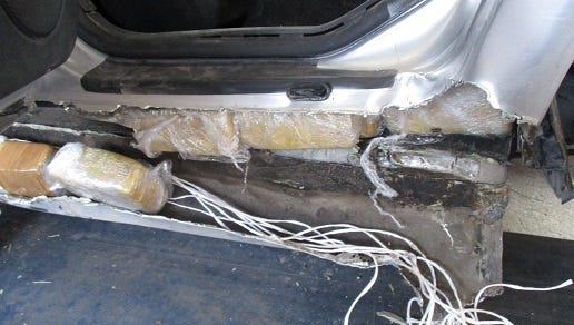 U.S. Customs and Border Protection officers seized 395 pounds of marijuana with an estimated value of about $316,000 at El Paso ports of entry Tuesday.