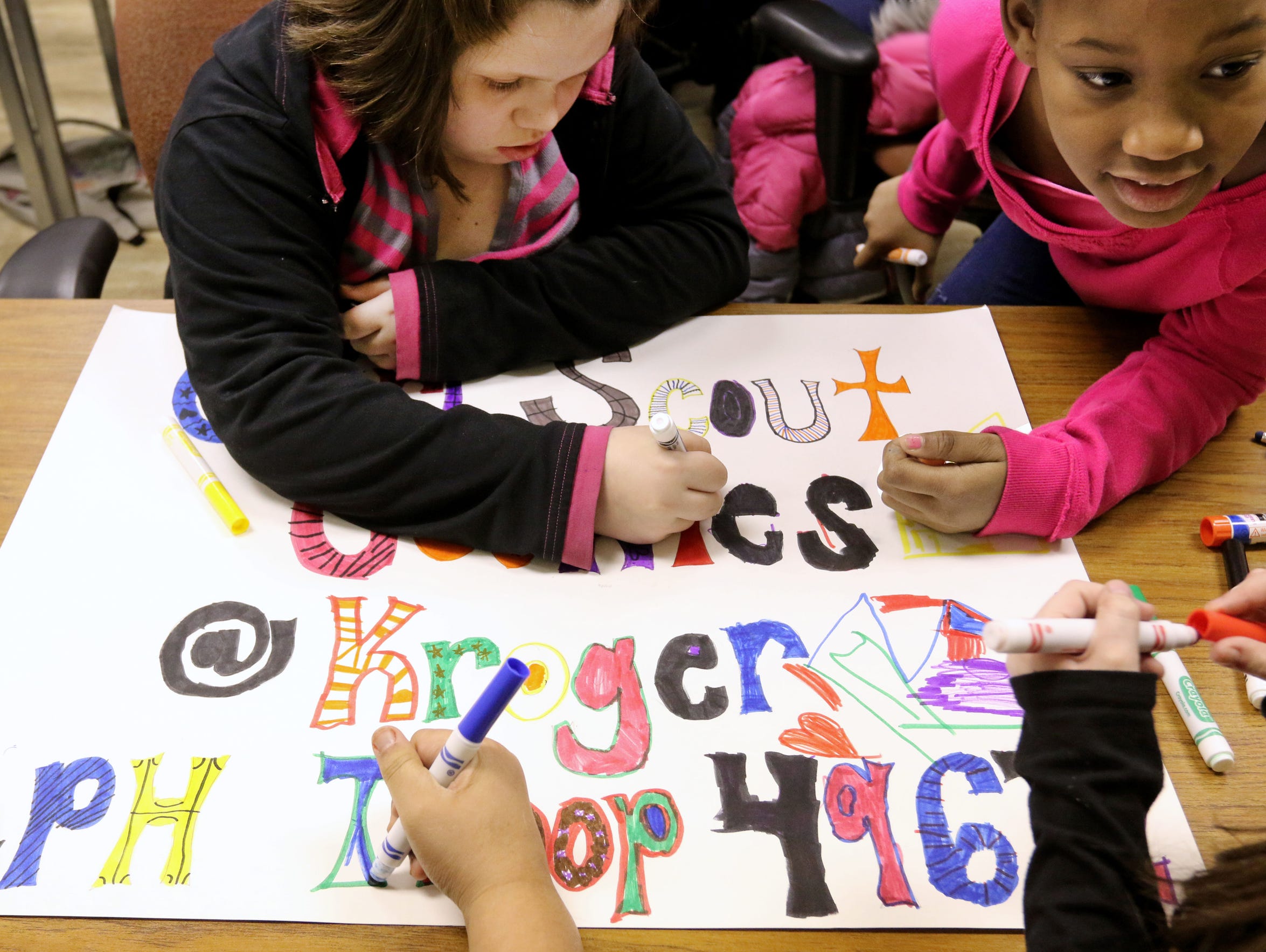 Adrianna Daniels, 9, Eumayah Solomon, 9, members of