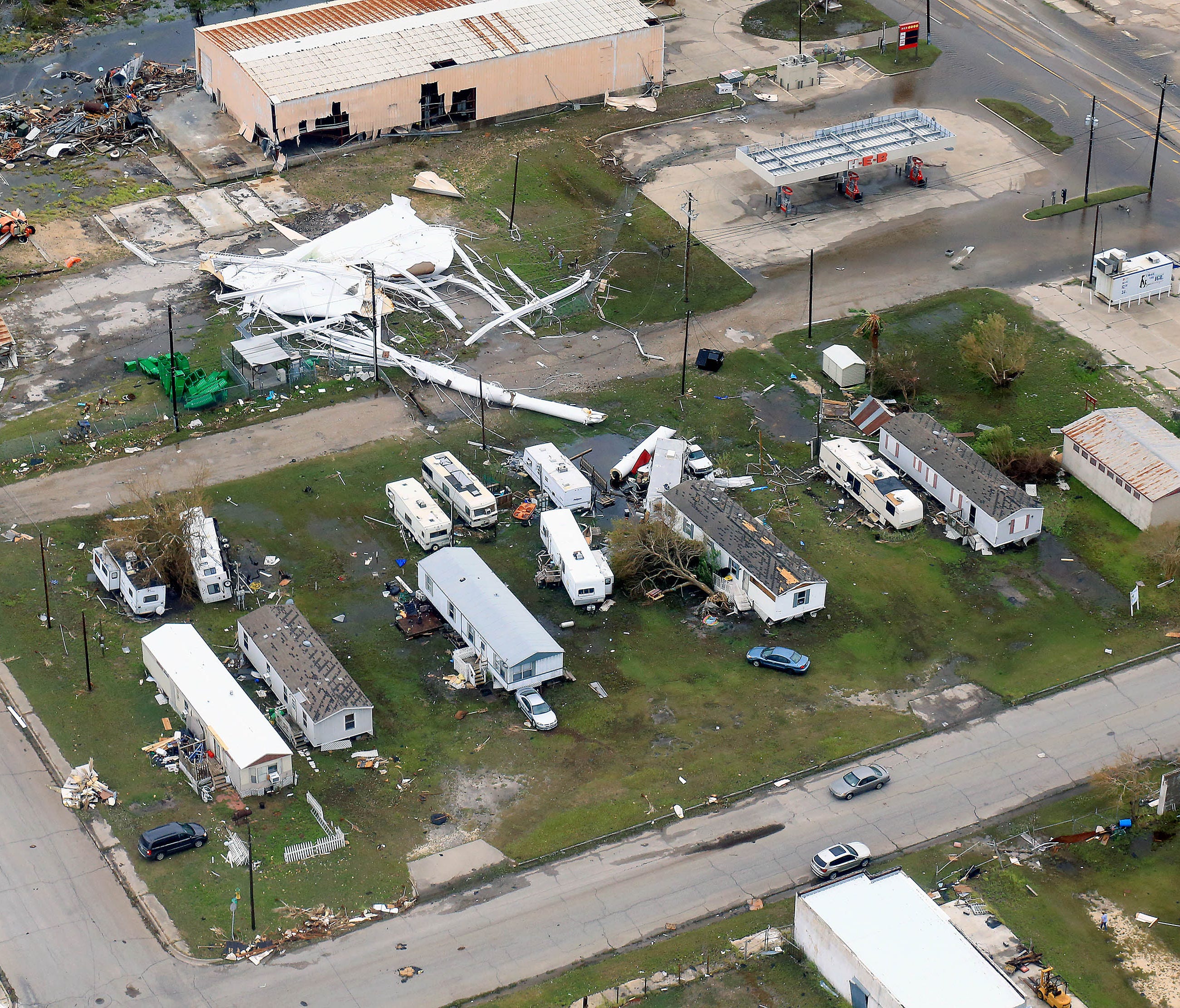 Hurricane Harvey damage in Corpus Christi.