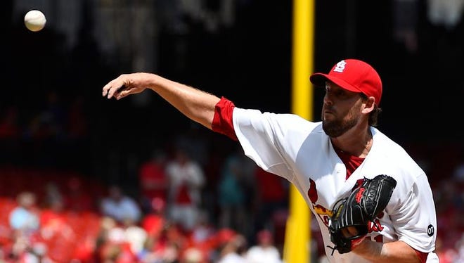 John Lackey pitched seven shutout innings Thursday as St. Louis beat Milwaukee 4-0.