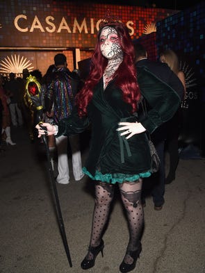 Actress Michelle Trachtenberg went for a more scary