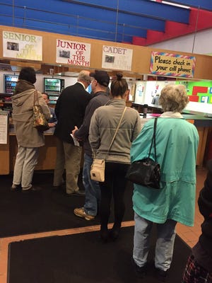 Voters stood in line at a St. Cloud precinct Tuesday, Nov. 8.