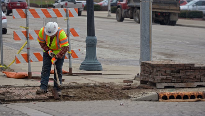 Work has begun on East Main Street for Richmond's Stellar Streets project.