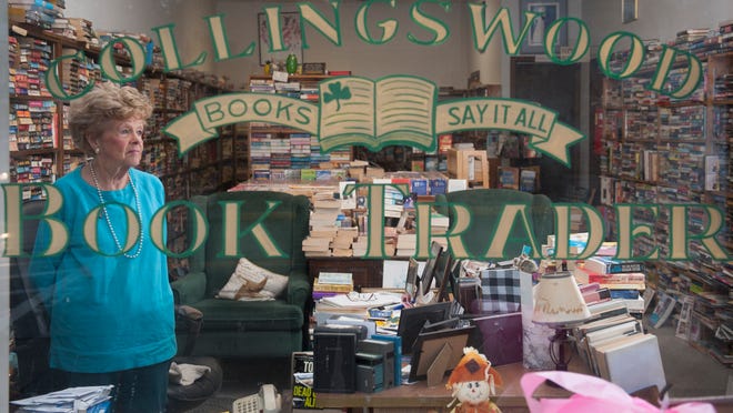 Mary Alice Curley, owner of the Collingswood Book Trader stands in her book store. 10.15.14
