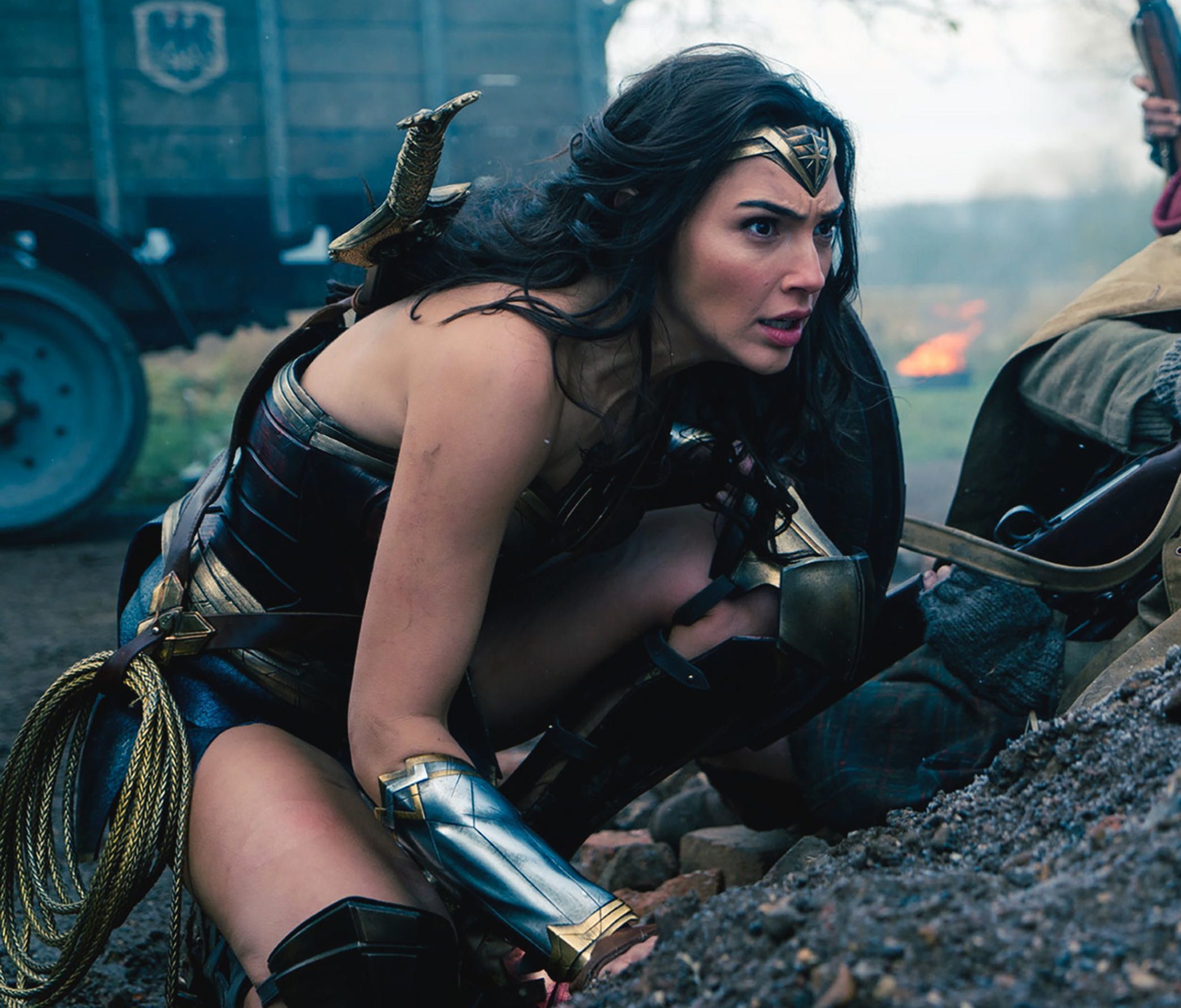 Diana Prince (Gal Gadot) takes to the World War I front in 'Wonder Woman.'