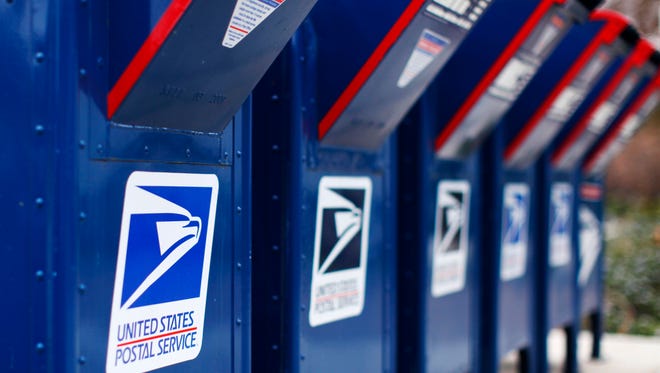 U.S. Postal Service mail boxes.