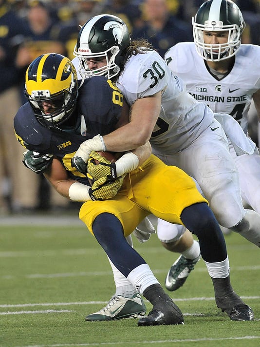 LB Riley Bullough puts jolt into family's MSU legacy