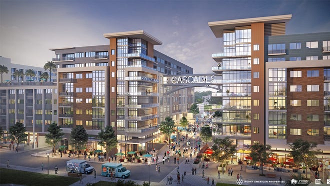 Architectural rendering of the proposed Cascades Project developed by North American Properties.