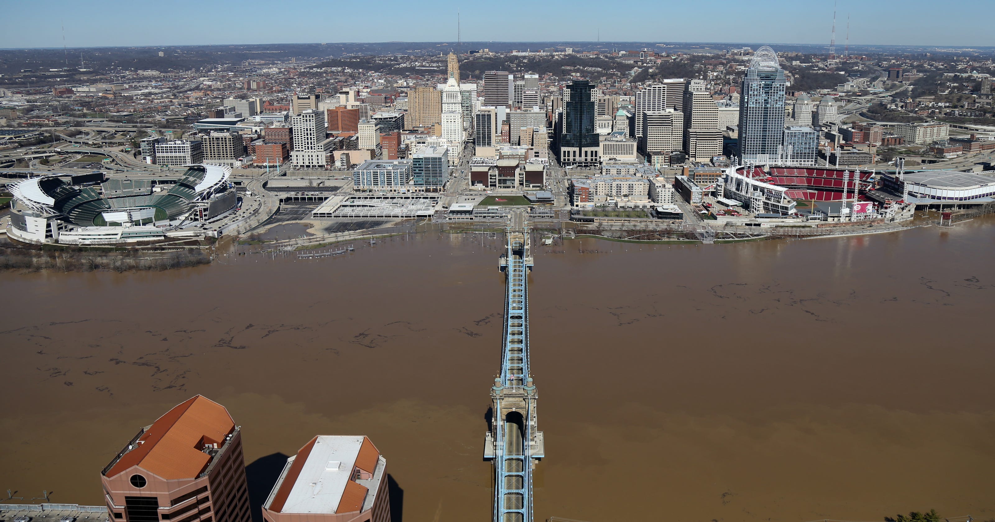 Aerial Photos Of The Flooded Ohio River Around Cincinnati