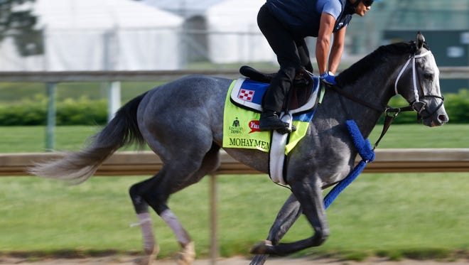 Kentucky Derby hopeful Mohayman trained at Churchill Downs. May 2, 2016.