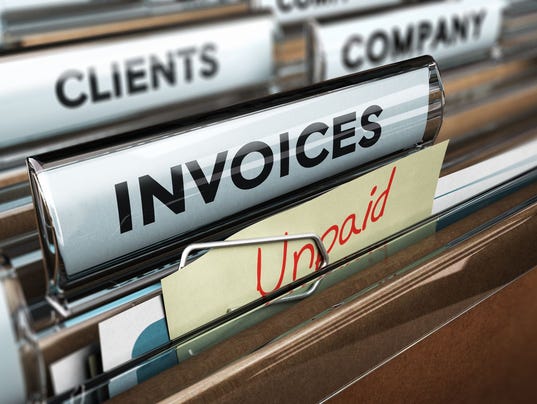 Unpaid invoices, Financial Concept