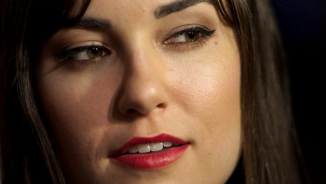 Sasha Grey during the premiere of the film "Open Windows" in Madrid, Spain.