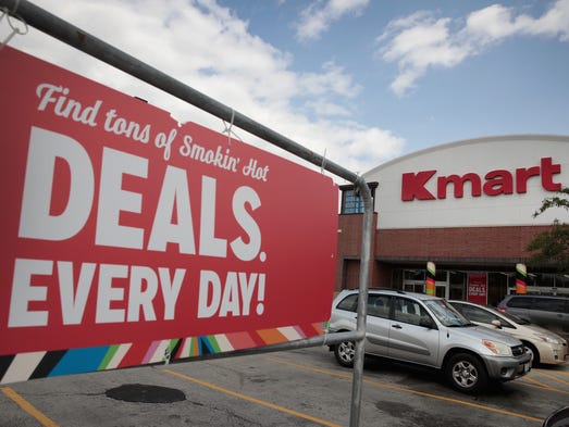 Customers shop at a Kmart store on Aug. 24, 2017 in