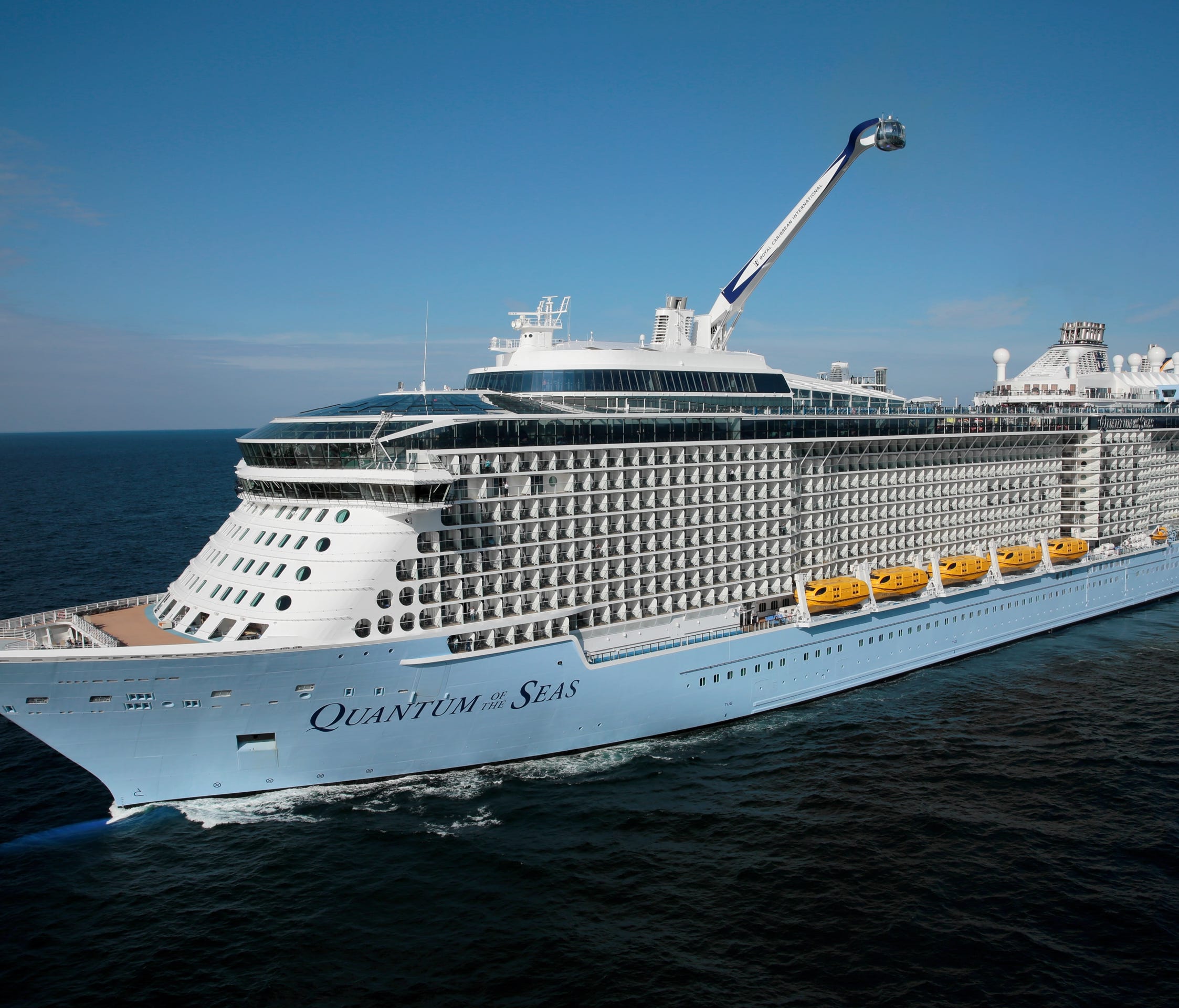 Scheduled to debut in April 2016, Royal Caribbean's 4,180-passenger Ovation of the Seas will be a sister to the line's Quantum of the Seas, shown here.