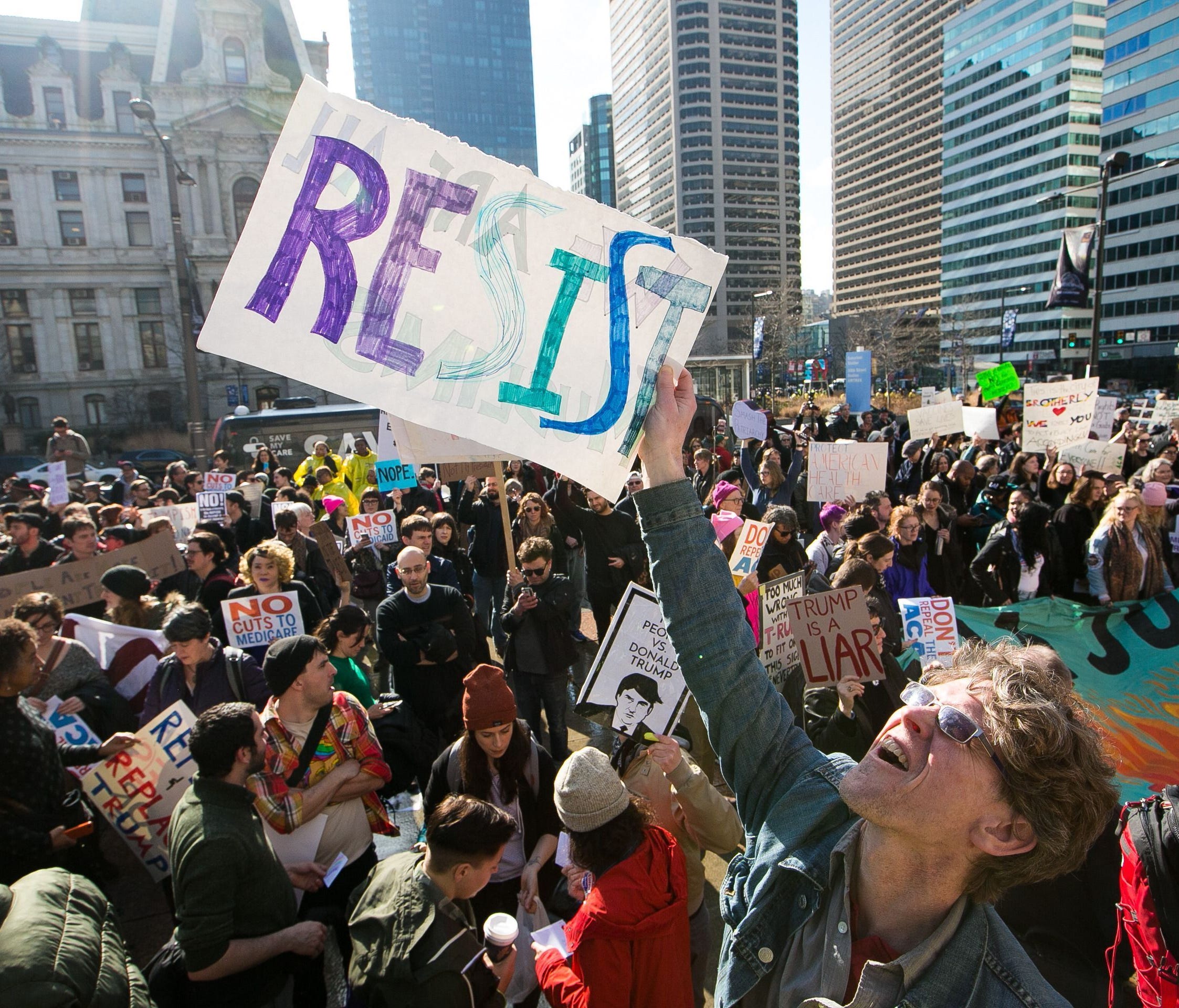 A protest in Philadelphia on Jan. 26, 2017.