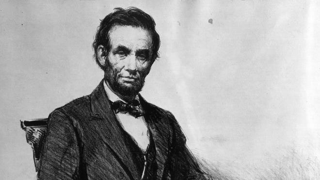 Drawing of Abraham Lincoln, 16th President, from the Courier-Journal files.
