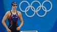 Katie Ledecky (USA) preps for the women's 400m freestyle