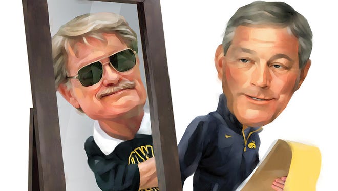 Two coaches, 37 seasons. Different philosophies, yet strikingly similar results between Hayden Fry and Kirk Ferentz.