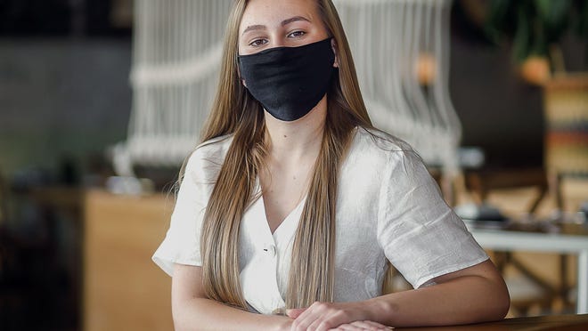 Palm Beach State College student, Morgan Siegel, 18, has been working as a hostess at Avocado Grill in Palm Beach Gardens since November of last year, June 30, 2020.