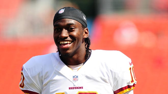 Robert Griffin III and Redskins expect to be all smiles regarding his availability come Week 1 against the Eagles.