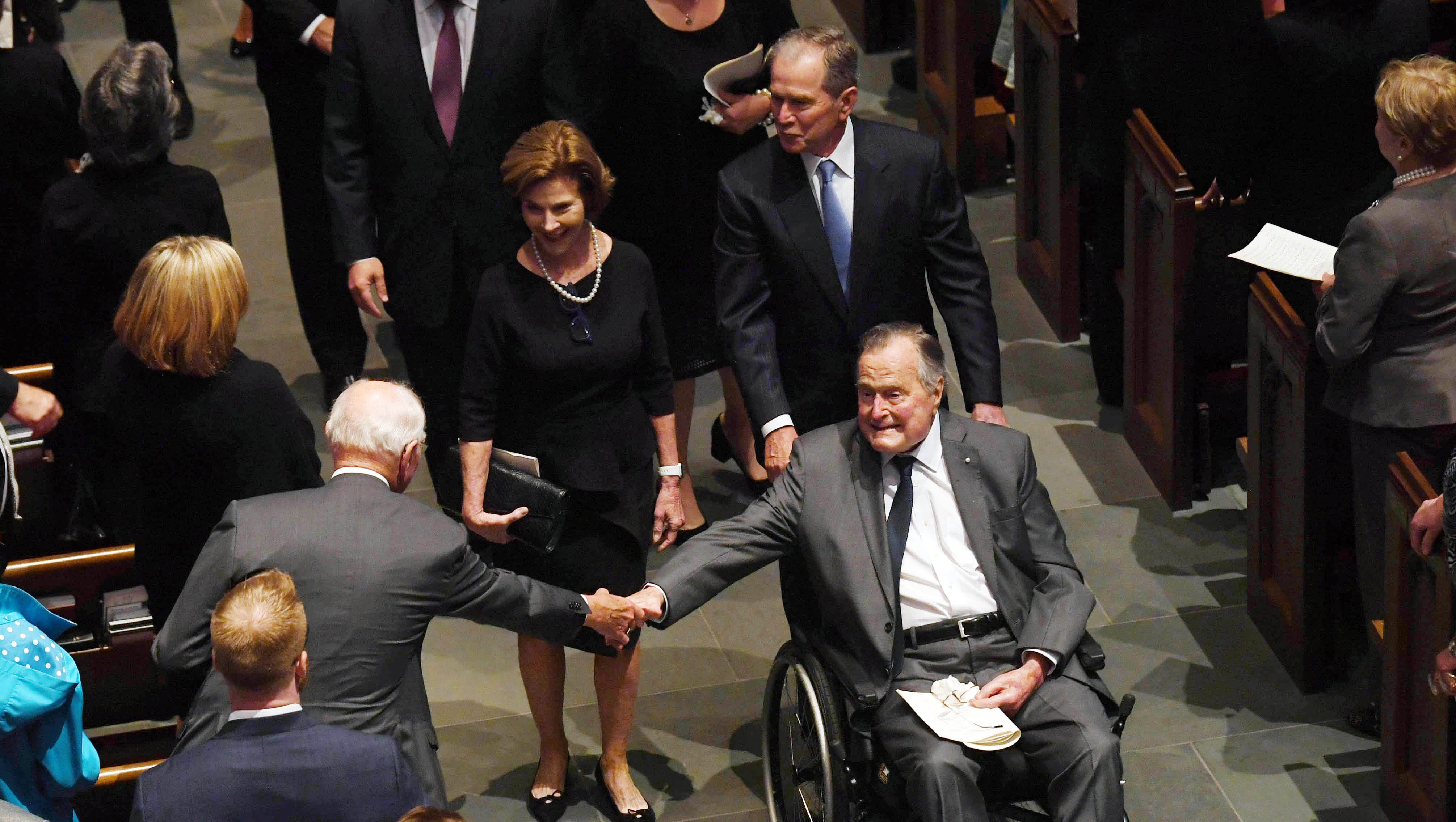 Former President George H W Bush To Remain In Hospital Over Weekend