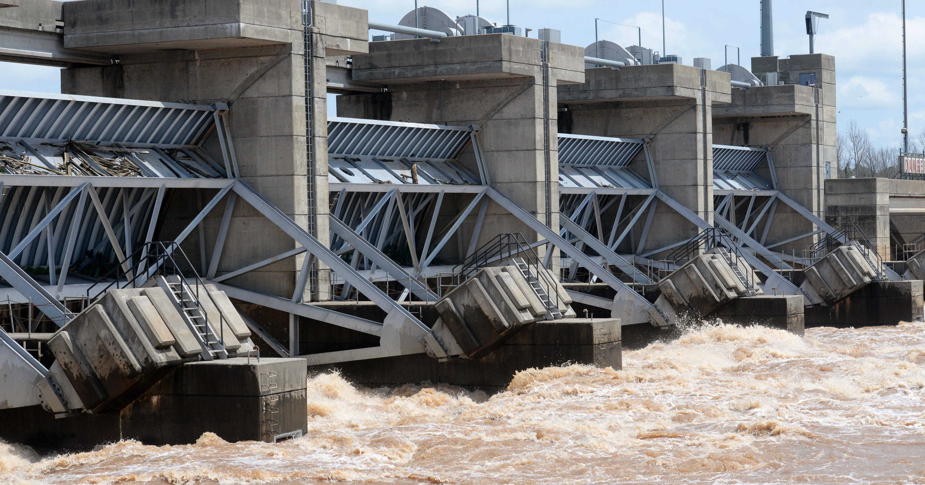 Locks and dams seek to control river