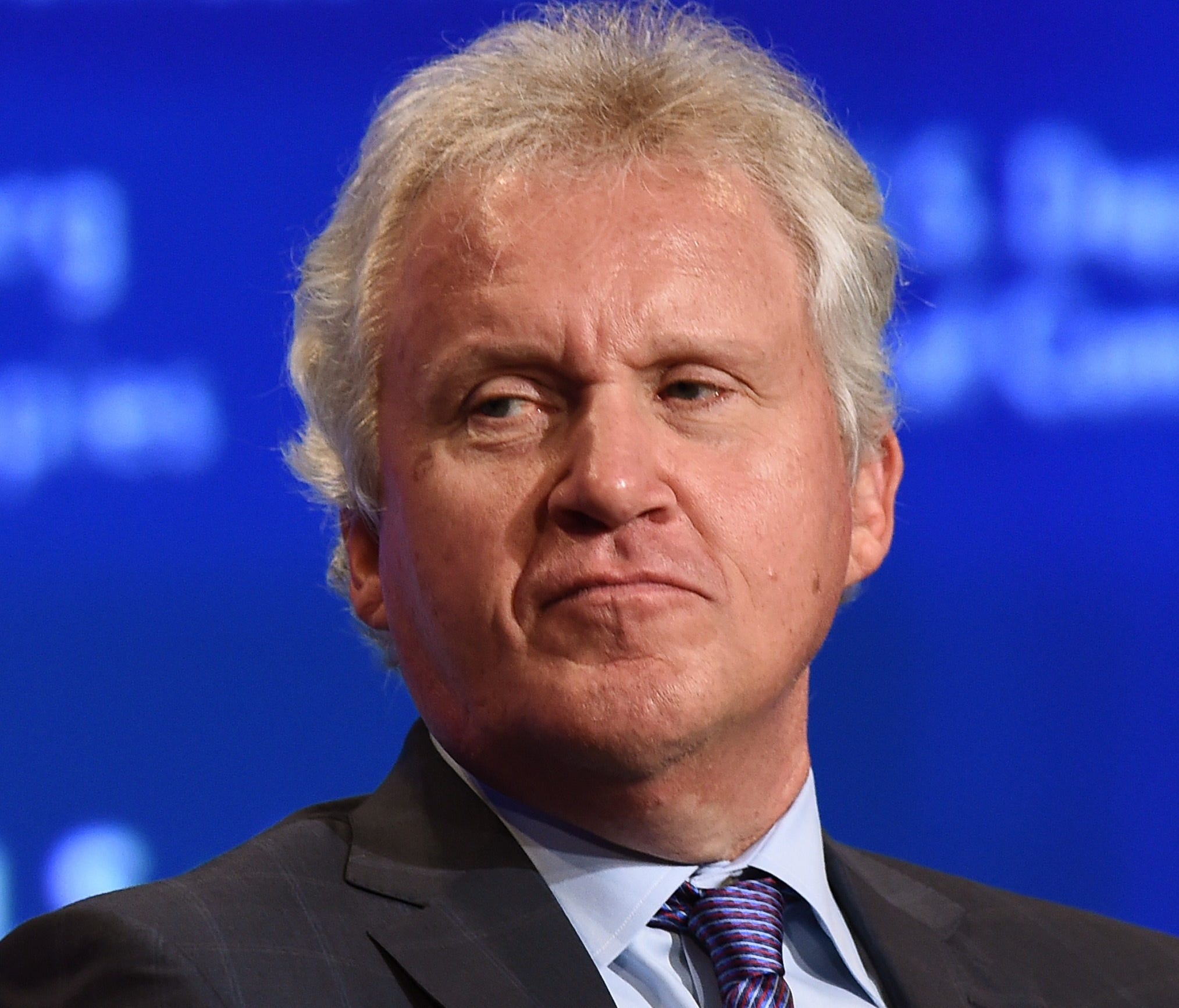 This August 5, 2014 file photo shows then General Electric CEO Jeff Immelt. He's said to be in the running to lead Uber.