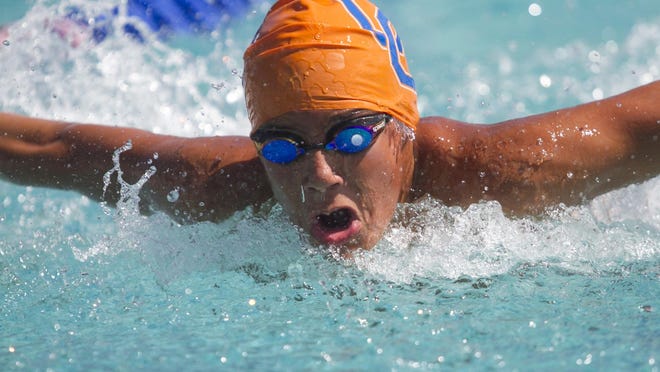 Steven Rua of Cape Coral swims in the Boys 200 Yard IM at the LCAC Championships on Thursday.
