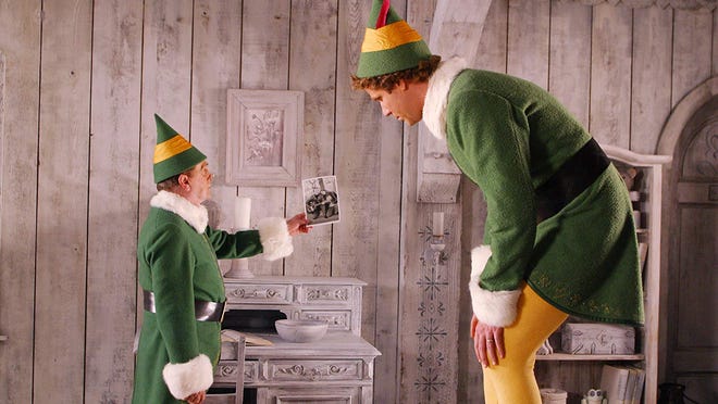 Will Ferrell and Bob Newhart in "Elf" (2003).