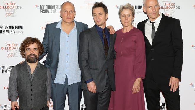 Actors Peter Dinklage, Woody Harrelson, Sam Rockwell, Frances McDormand and writer and Director Martin McDonagh attend the UK Premiere of "Three Billboards Outside Ebbing, Missouri."