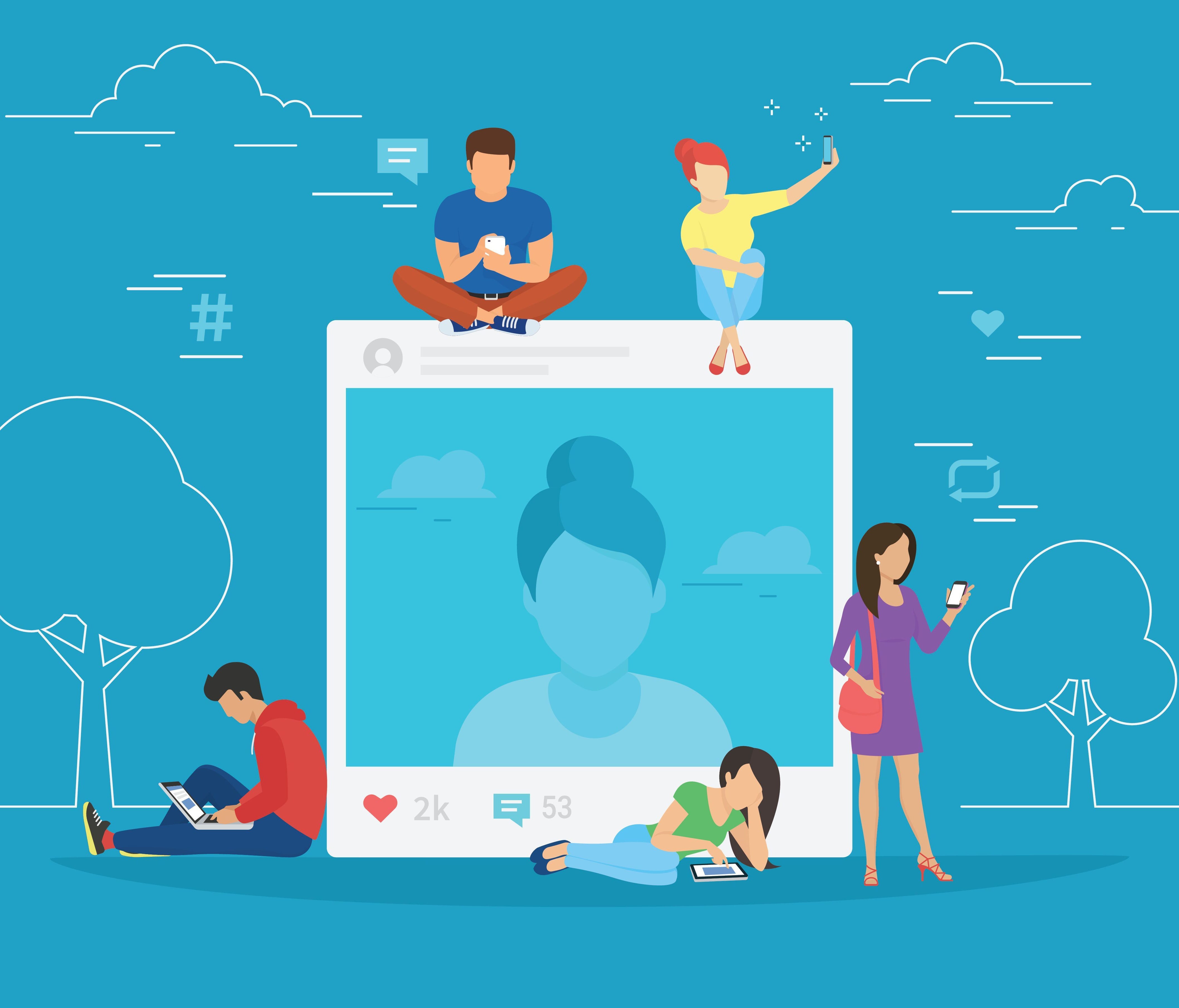 Millennials on mobile devices.