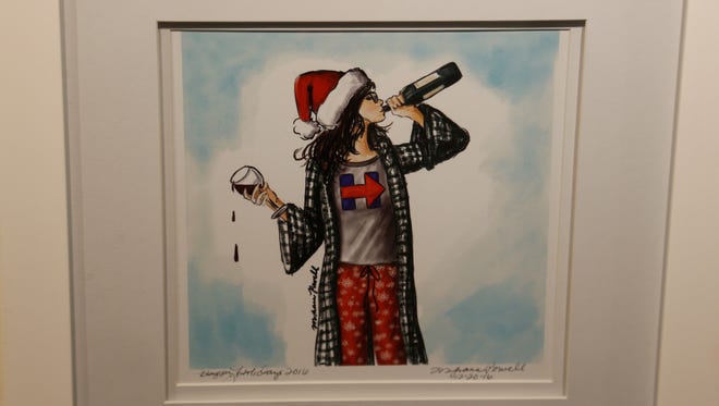 "I'm With Her" by Meghann Powell was among 244 artworks for sale at the "Nasty Women: Phoenix Unite" event Jan. 14 at the Grand Arthaus in Phoenix.