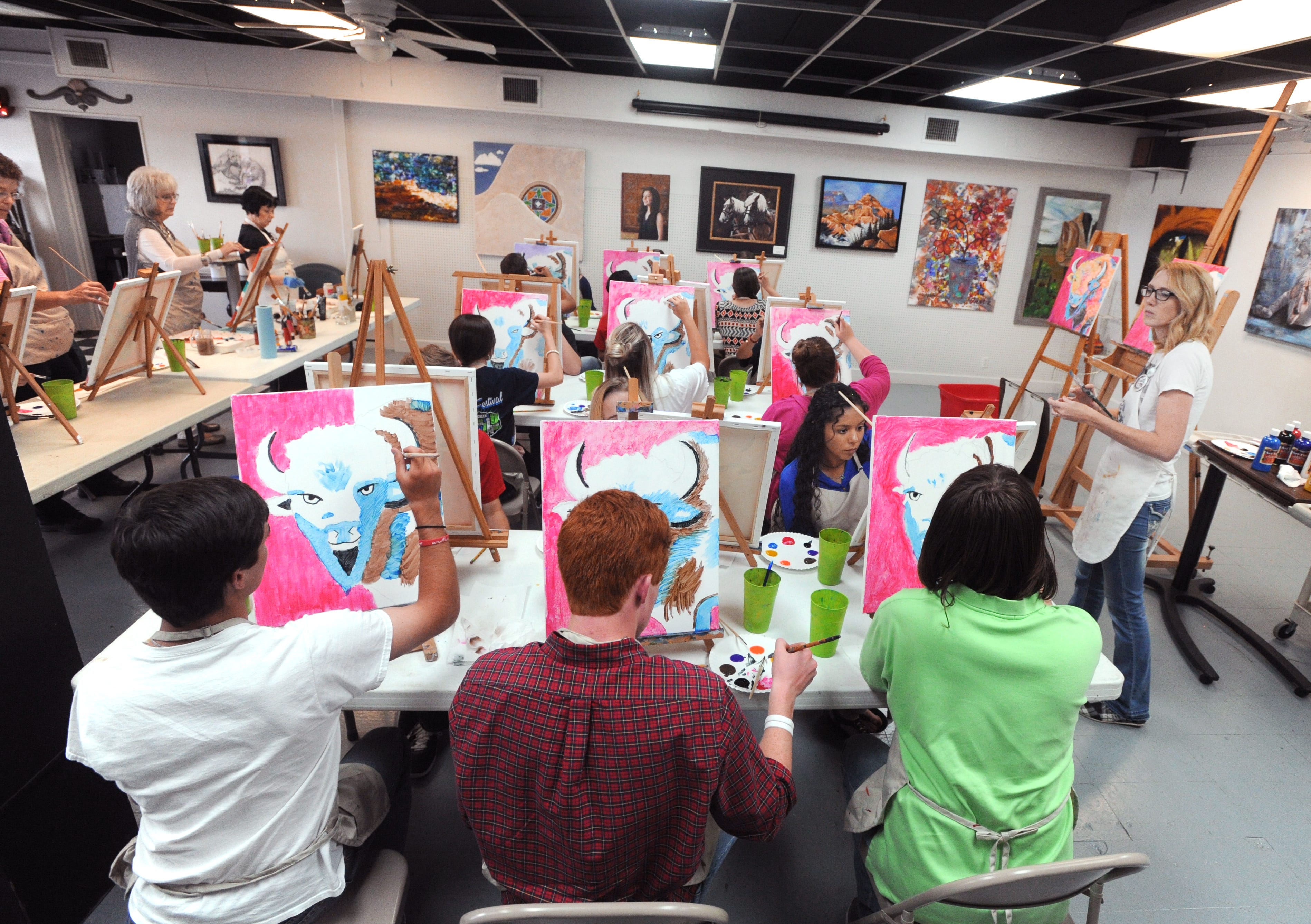 Studio 13 art class for gifted high schoolers