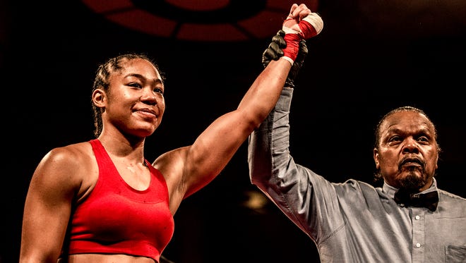 At 4-0, Fremont boxer Alycia Baumgardner is the first female signed to Holyfield Real Deal Promotions.