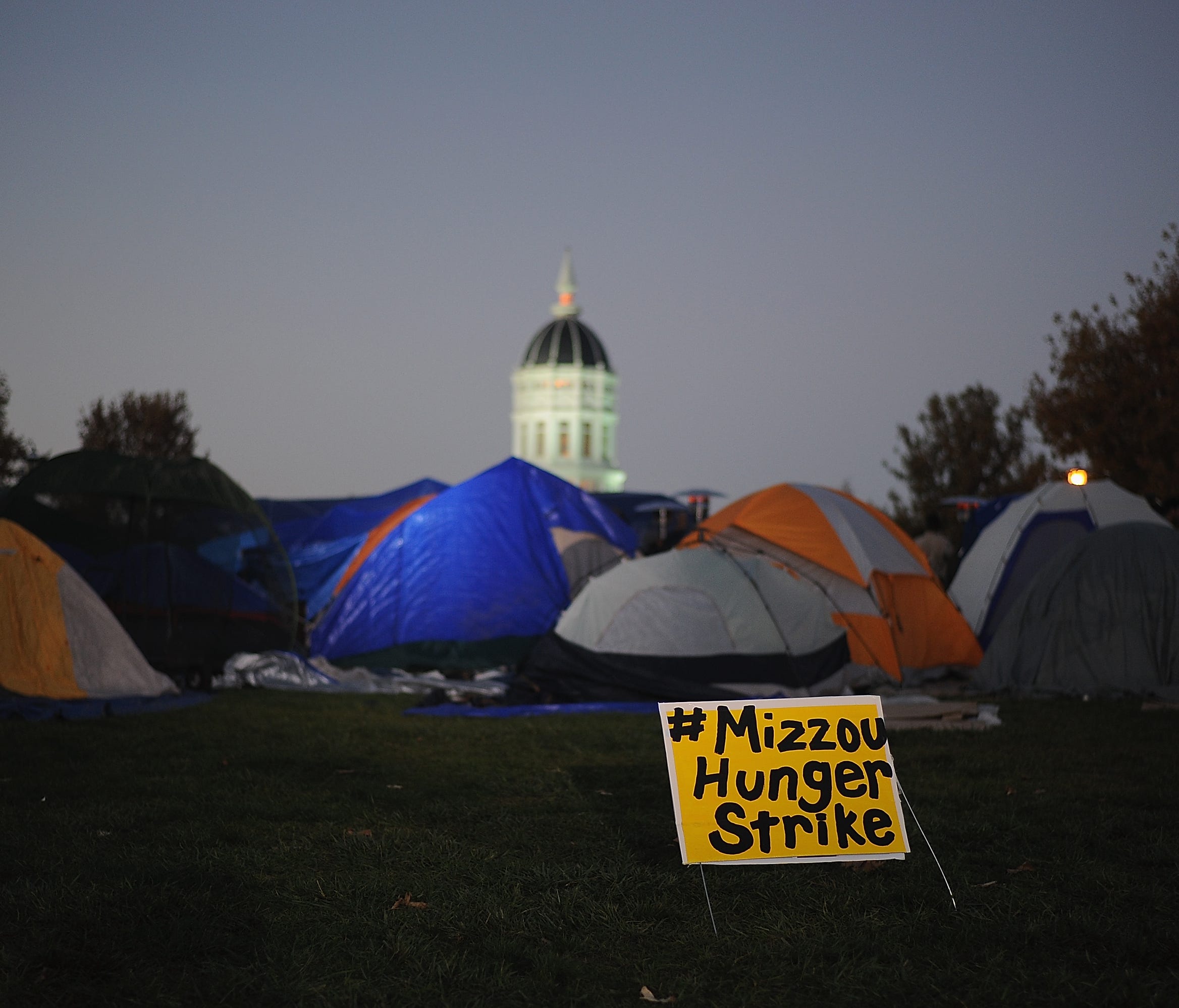 Protest at the University of Missouri on Nov. 9, 2015.