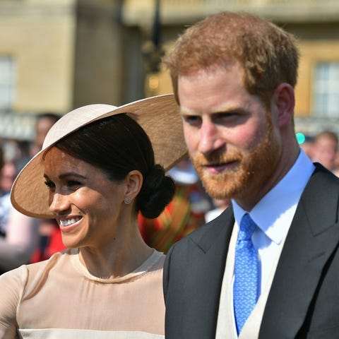 Prince Harry Duke of Sussex and his bride,...
