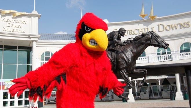 The ACC Mascots at Churchill Downs in Louisville, Kentucky.       June 30, 2014