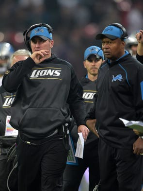Detroit Lions offensive coordinator Jim Bob Cooter