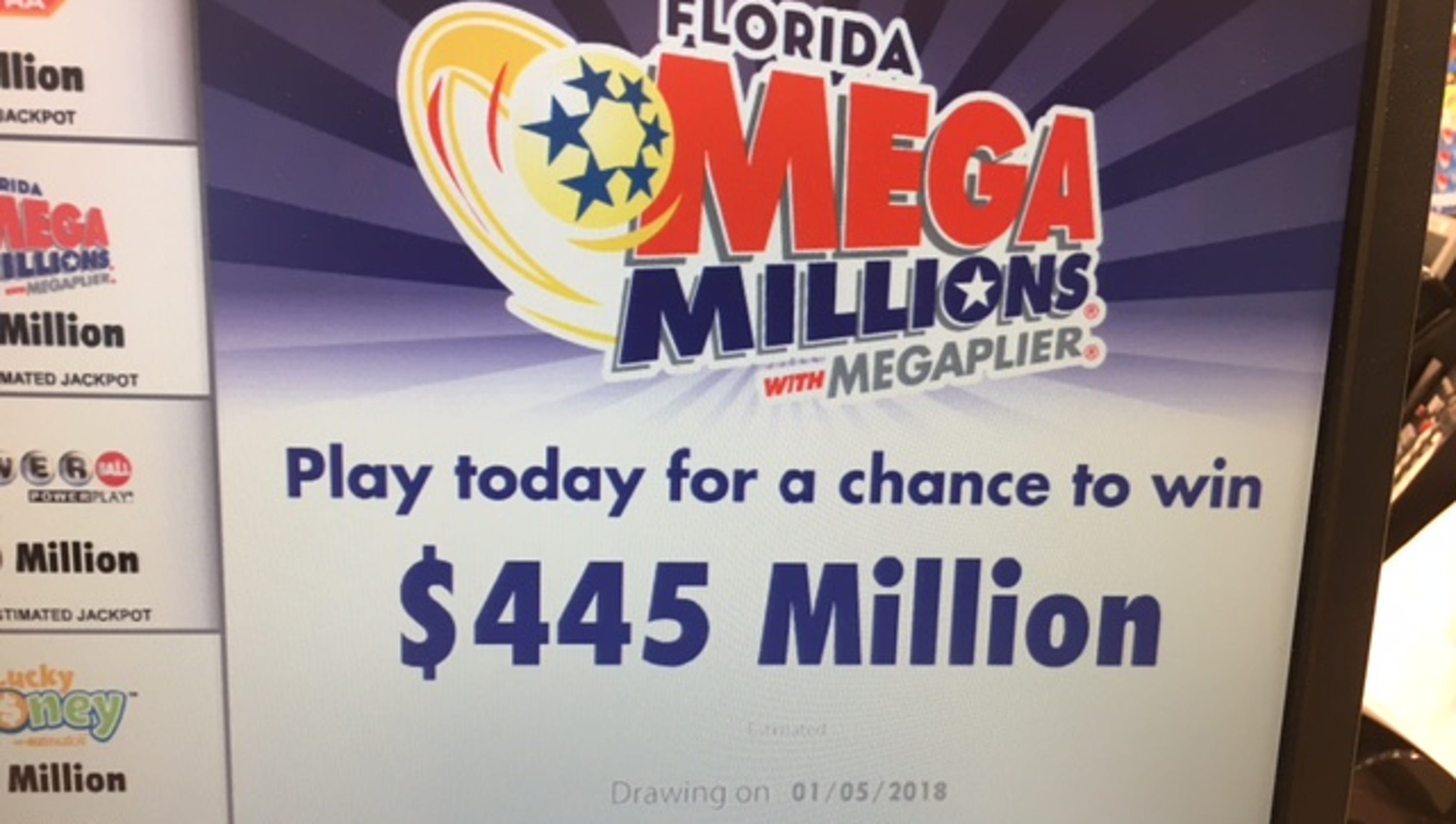 Mega Millions 450M won by one Florida player