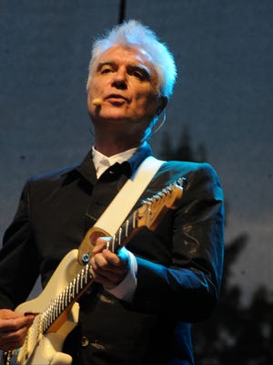 David Byrne performs at Bonnaroo in 2013.
