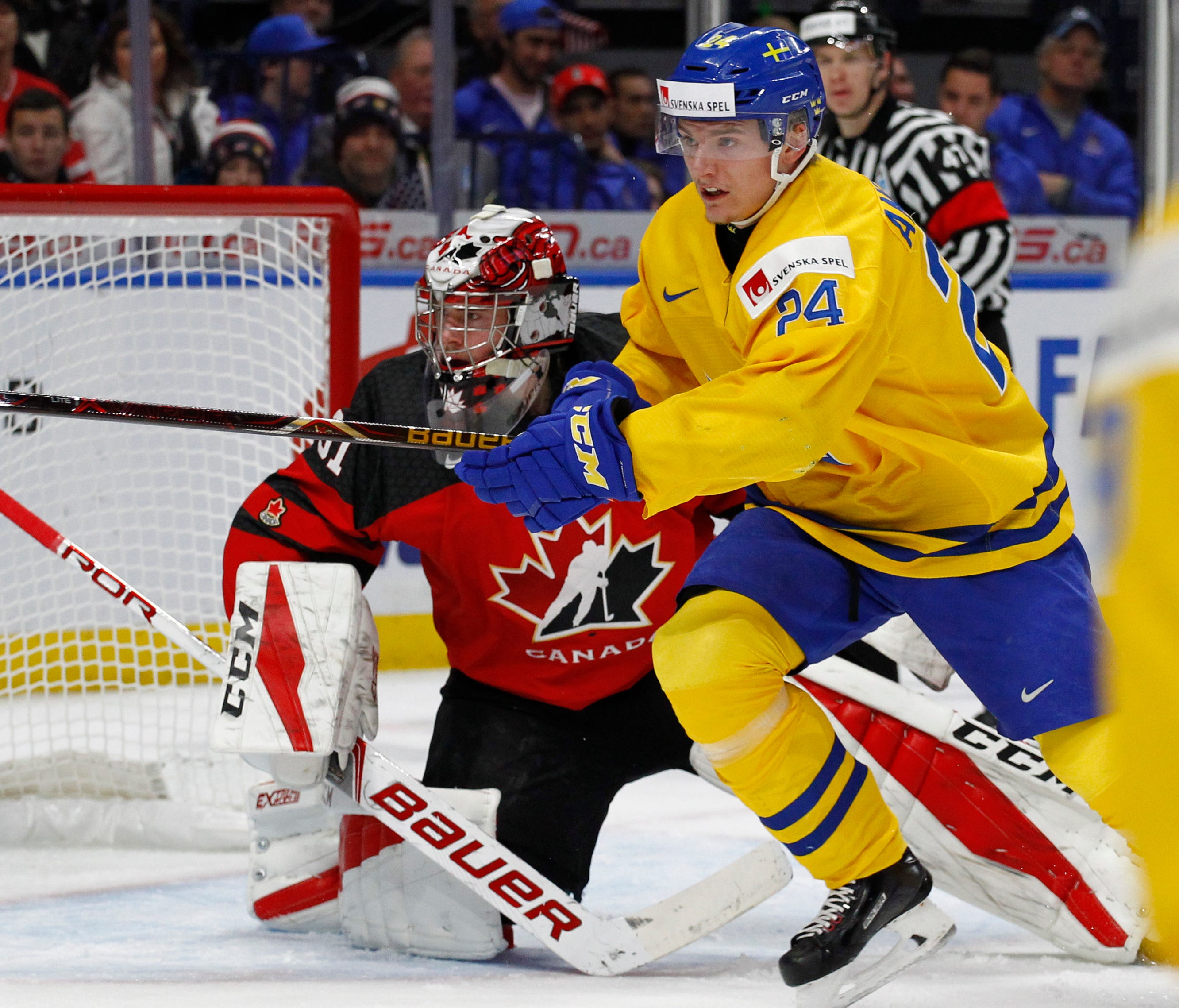Sweden forward Lias Andersson led his team with six goals at the world junior championships.